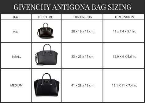 givenchy bag sizes.